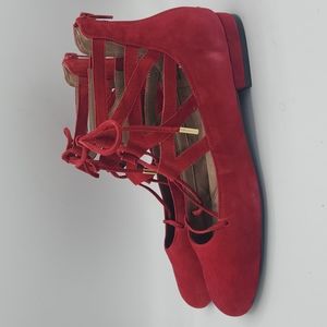 AEROSOLES Red Suede Flats